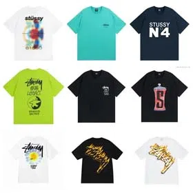 Stu creative reverse logo letter short sleeve T-shirt-1853