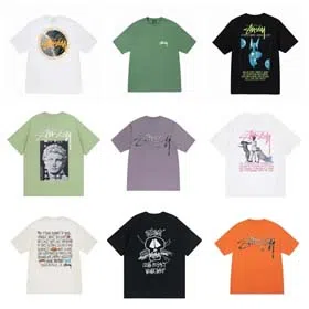 Stu short-sleeved logo round neck short-sleeved loose unisex T-shirt-1855