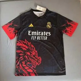2024 2025 New Dragon Pattern Real Madrid Football Short Sleeve Training Sportswear（40 styles)-2037