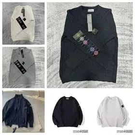 Stone Island STONE ILSAND Loose Stand Collar Sweater Popular Style-2116
