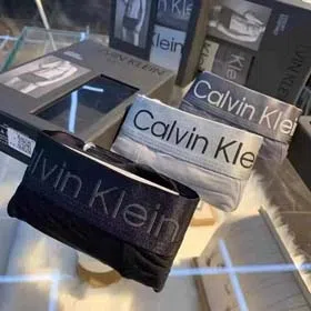 Calvin Klein CK Men's solid color fashionable underwear boxer 3PCS-2358