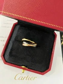 Cartier three-ring three-color gold ring-3588