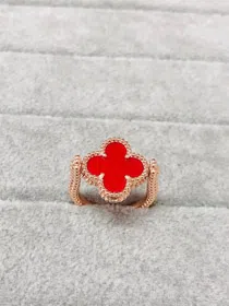 Van Cleef & Arpels four-leaf clover new double-sided ring-3701