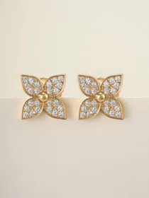 Louis Vuitton LV full diamond four-leaf clover earrings-4029