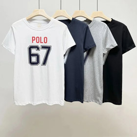 Polo Ralph Lauren Logo Alphanumeric Print Round Neck Slim Short Sleeve T-Shirt-2779