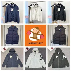 Moncler Fetuque letter zipper hooded long-sleeved sleeveless down jacket-4332