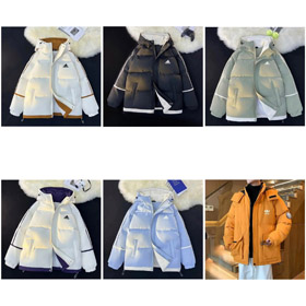 Adidas hooded warm and comfortable casual down jacket-4354