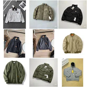 Carhartt Logo Embroidered Down Hooded Jacket-4387