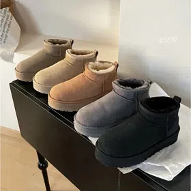 UGG simple lightweight fashion rubber sole cotton boots-4499