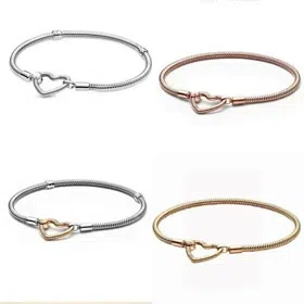 Pandora heart-shaped chain bracelet-4657