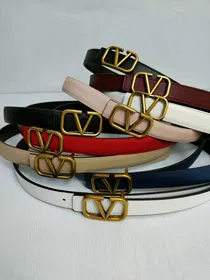 Valentino with a gold buckle leather belt-4671