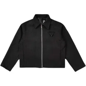 RADIUM Solid Color Loose Fit Moderate Collar Long Sleeve Jacket-4776