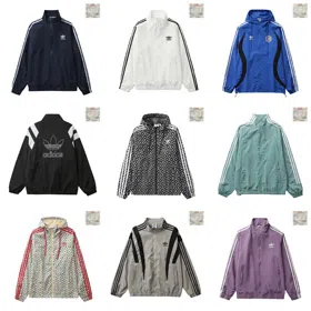Adidas New Three-Striped Stand Collar Casual Sports Jacket-4777