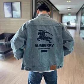 Burberry new embroidered denim jacket-4867
