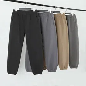 YEEZY SEASON 6 KANYE Distressed Loose-fitting Terry Cloth Casual Pants-4941