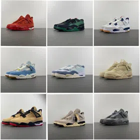 UNDEFEATED x Jordan Air Jordan 4 Mid-Top Retro Basketball Shoes-5103