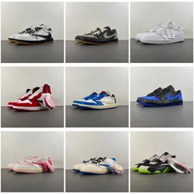 Nike Travis Scott x Jordan Air Jordan 1 Low OG Retro Skate Shoes-5106