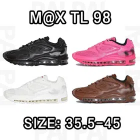 Supreme x Nike Air Max 98 TL Mesh and Leather Low-Top Athletic Casual Shoes-5120