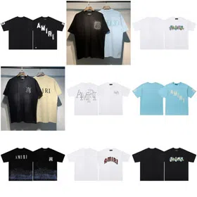 AMIRI letter pattern crew neck short-sleeved T-shirt-5151
