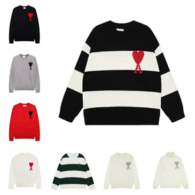 AMIPARIS crew neck solid color knitted sweater-5155