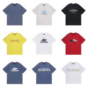 Balenciaga pure cotton printed letter short-sleeved T-shirt-5174