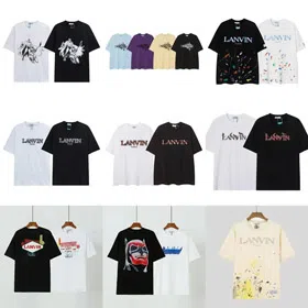 Gallery Dept x Lanvin embroidered and printed splatter paint short-sleeved T-shirt-5182