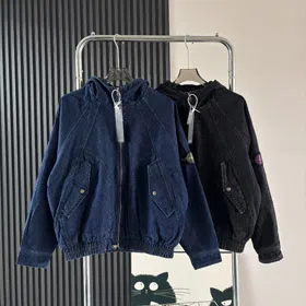 Stone Island loose-fitting workwear hooded denim jacket-5191