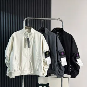 Stone Island Pilot Stand-Collar Casual Thin Jacket Baseball Style Outerwear-5235