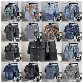 Louis Vuitton (LV) loose-fitting denim suit is stylish-5317