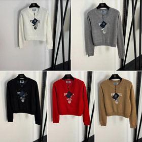 Prada new knitted sweater with jacquard logo lettering on the chest-5395
