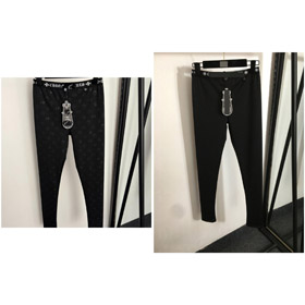 Chrome Hearts new lettered webbing print slimming casual leggings pants-5396