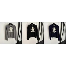 Celine high-end new arrival, simple round-neck long-sleeved knitted sweater-5403