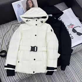 Moncler new hooded down jacket with Velcro cuffs and adjustable waist-5407