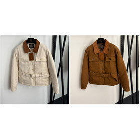 Loro Piana new corduroy collar long-sleeved padded cotton jacket-5409