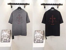 Chrome Hearts CH new washed fabric embroidered short-sleeved T-shirt-5421