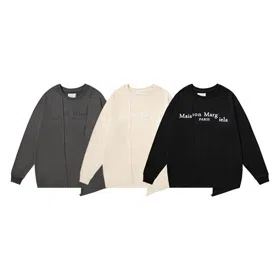 Maison Margiela letter-print irregular terry sweatshirt-5428