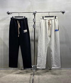 FOG Essentials x NBA collaboration fleece-lined straight-leg casual pants-5444