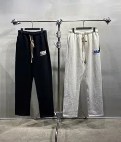 FOG Essentials x NBA collaboration fleece-lined straight-leg casual pants-5444