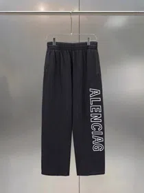 Balenciaga straight-leg track pants with side letter embroidery-5449