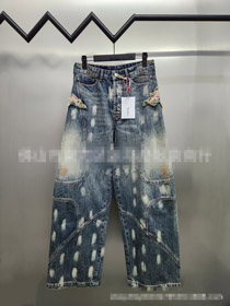 Acne Studios 1996 Butterfly Embroidered Washed Denim Jeans-5480