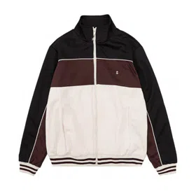 Celine embroidered chocolate-colored patchwork color-block casual jacket-5482