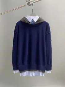 Balenciaga new faux three-piece wool knit sweater-5493