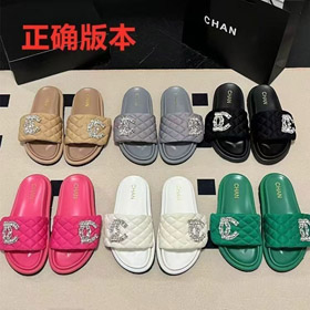 Chanel new round-toe cross-strap flat sandals-5219