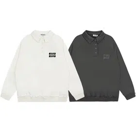 Miu Miu embroidered collar sweatshirt-5503