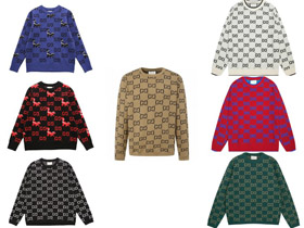 Gucci Fashion Knit Crew Neck Jacquard Sweater-5543