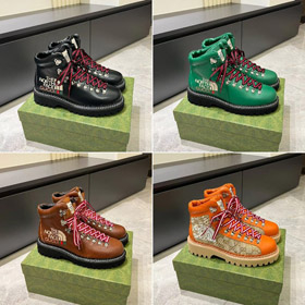 The North Face x Gucci Embossed Print Ankle Boots-5590