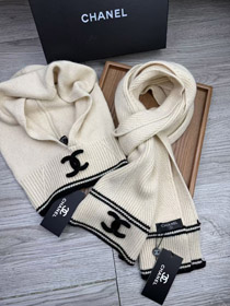 Chanel's new classic and versatile wool knitted warm scarf-5600