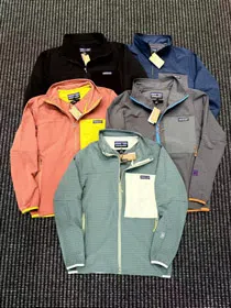 Patagonia Techface stand-collar jacket with contrasting colors-5603