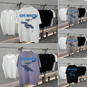 OFF-WHITE new arrival letter print crew neck short-sleeved T-shirt-5621