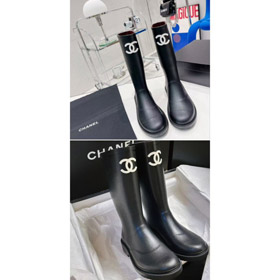 Chanel outdoor waterproof tall rain boots-5693